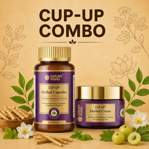 Nature Mania Cup Up Combo - Cup Up Capsule & Cup Up Cream | Breast Enlargement Combo for Women