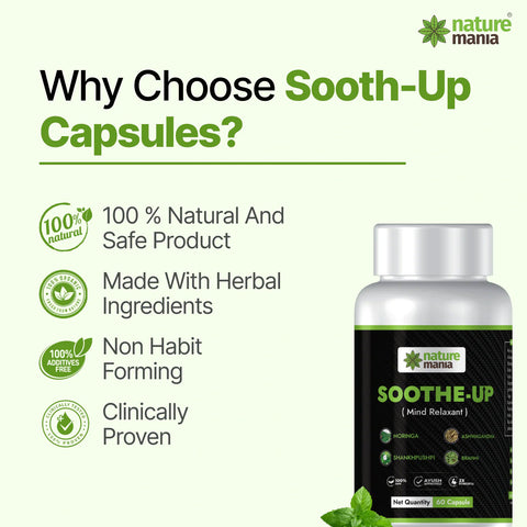 Nature Mania Soothe-up (Improve Sleep and Overcome Anxiety, Sadness) - 60 Capsules