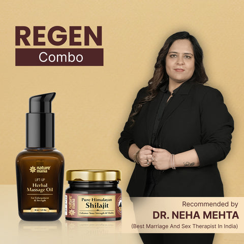 Nature Mania Regen Combo (Lift-up Massage oil 50ml + Pure Himalayan Shilajit Raisin 30gm)