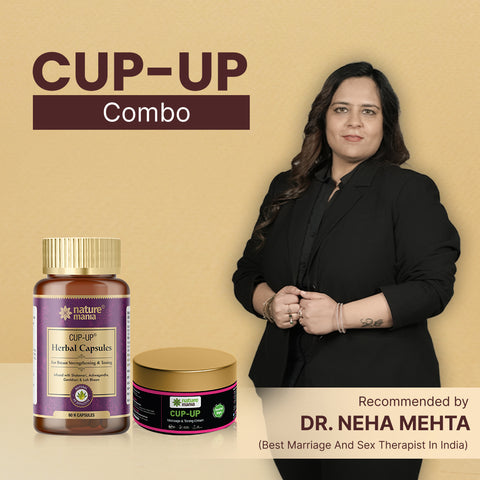Nature Mania Cup Up Combo - Cup Up Capsule & Cup Up Cream | Breast Enlargement Combo for Women
