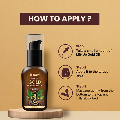 Lift-up Gold Herbal Massage Oil For Men-Enjoy Better Intimacy