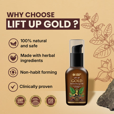 Lift-up Gold Herbal Massage Oil For Men-Enjoy Better Intimacy