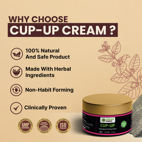 Nature Mania Cup Up Cream - Breast Enlargement Cream for Women - 50 gm