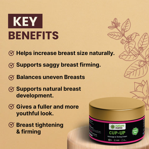 Nature Mania Cup Up Cream - Breast Enlargement Cream for Women - 50 gm
