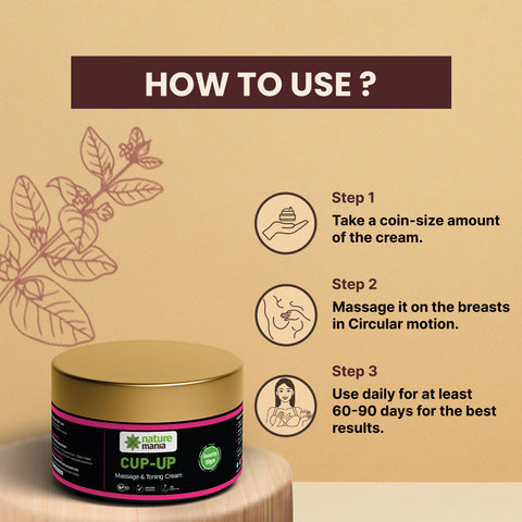 Nature Mania Cup Up Cream - Breast Enlargement Cream for Women - 50 gm