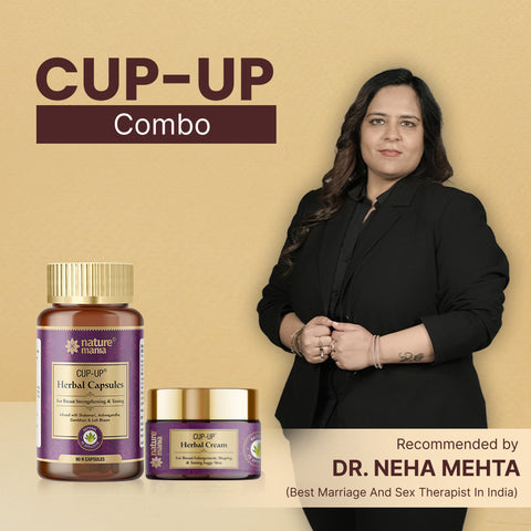 Nature Mania Cup Up Combo - Cup Up Capsule & Cup Up Cream | Breast Enlargement Combo for Women