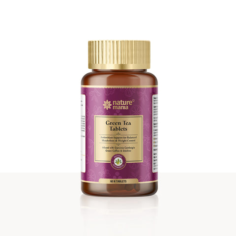 Nature Mania Green Tea Tablets-60N | Weight Loss | Fat Burner for Men and Women - NatureMania