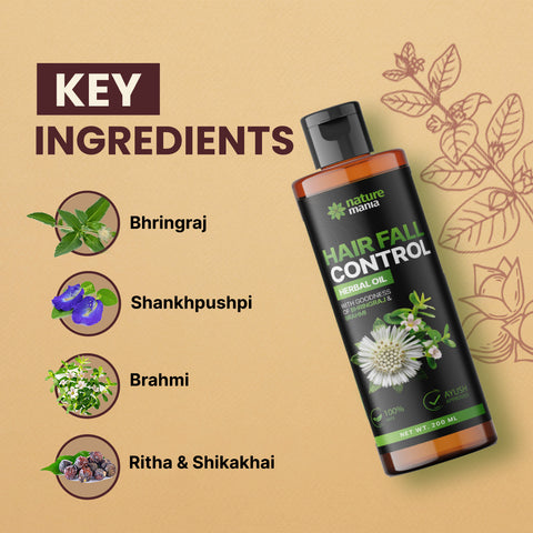 Nature Mania Herbal Hair Oil - 100 ml | Anti Hair fall Ayurvedic Oil | Nature Mania