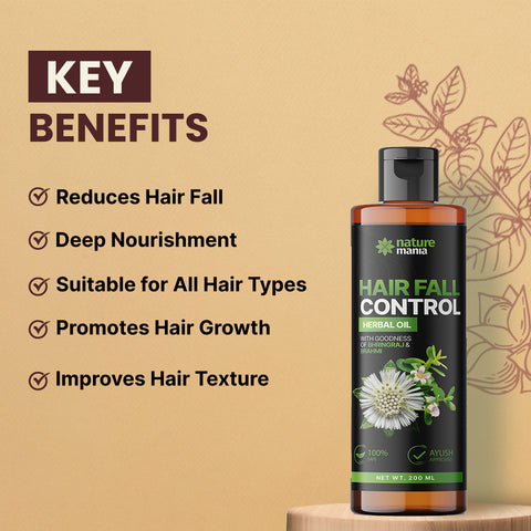 Nature Mania Herbal Hair Oil - 100 ml | Anti Hair fall Ayurvedic Oil | Nature Mania