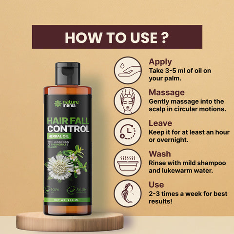 Nature Mania Herbal Hair Oil - 100 ml | Anti Hair fall Ayurvedic Oil | Nature Mania