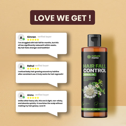 Nature Mania Herbal Hair Oil - 100 ml | Anti Hair fall Ayurvedic Oil | Nature Mania