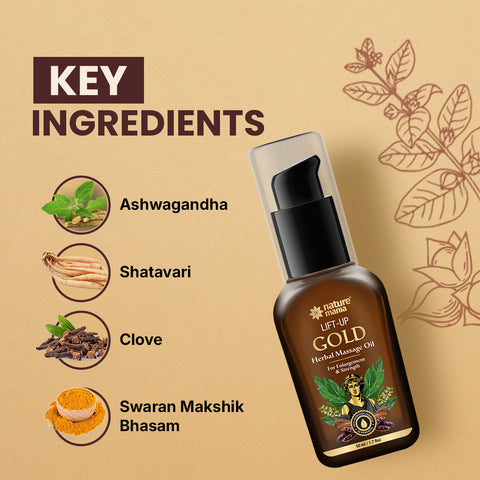 Lift-up Gold Herbal Massage Oil For Men-Enjoy Better Intimacy