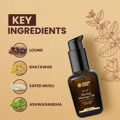 Nature Mania Lift-up Oil - 30 ml | Lift Up Massage Oil - NatureMania