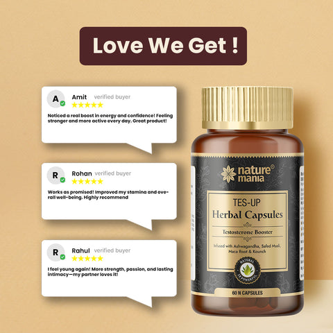 Nature Mania Tes-up Capsules (Male & Female Testo Booster) - 60 Capsules