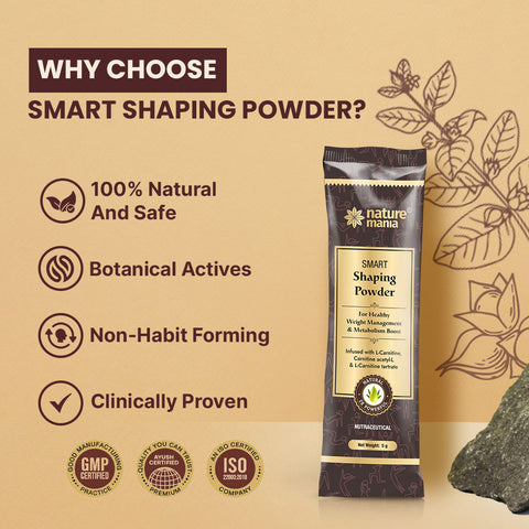 Nature Mania Smart Shaping Powder | Weight Loss | Fat Burner - Pack of 30 Sachets x 5gm each
