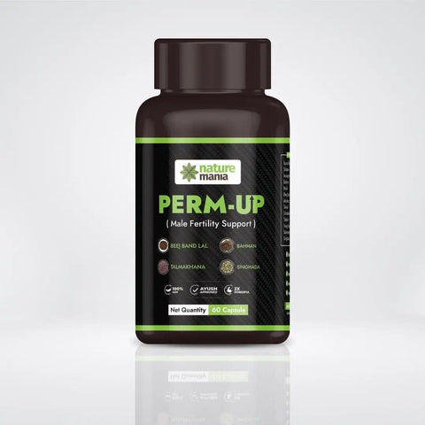 Nature Mania Perm-up Capsule (Male Sperm Count Booster) 60 Capsules Pack - NatureMania